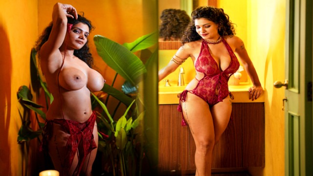 Reshmi Nair Red Lingerie